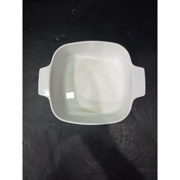 Corning Ware 1 Litre Casserole, Plain White A-1-B, Square Dish W/Handles, No Lid - Picture 2 of 9